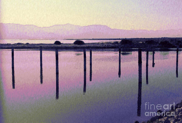 Pillar Art Print featuring the photograph Post Reflected in Water by Katherine Erickson