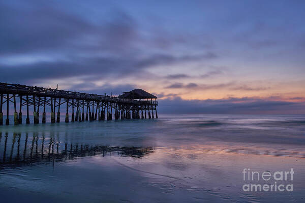 Sunrise Art Print featuring the photograph Purple Cocoa Beach Morning by Brian Kamprath