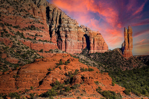 Sedona Art Print featuring the photograph Rabbit Ears by Al Judge