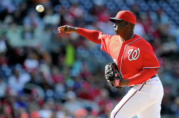 Ninth Inning Art Print featuring the photograph Rafael Soriano by Greg Fiume