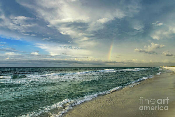 Rainbow Art Print featuring the photograph Rainbow Beach by Beachtown Views