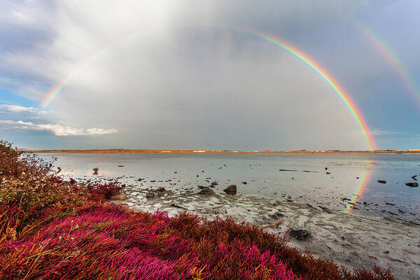 Atanasovsko Lake Art Print featuring the photograph Rainbow by Evgeni Dinev