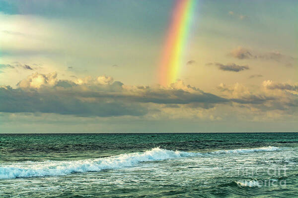Rainbow Art Print featuring the photograph Rainbow Waves, Pensacola Beach, Florida by Beachtown Views