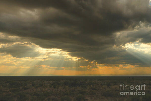 Clouds Art Print featuring the photograph Rays in the Valley by Ken Kvamme