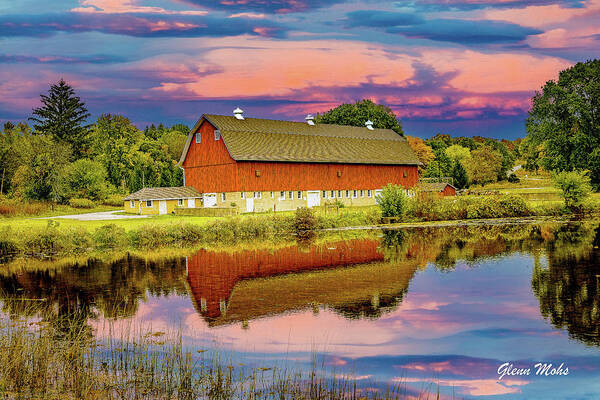 Red Barn Art Print featuring the photograph Red Barn by GLENN Mohs