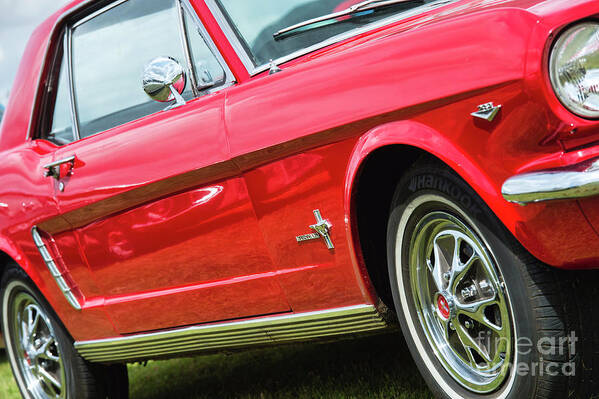 Red Mustang Art Print featuring the photograph Red Mustang by Tim Gainey