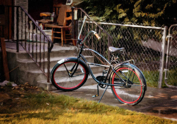 Bicycle Art Print featuring the photograph Red Rim Bicycle by Craig J Satterlee