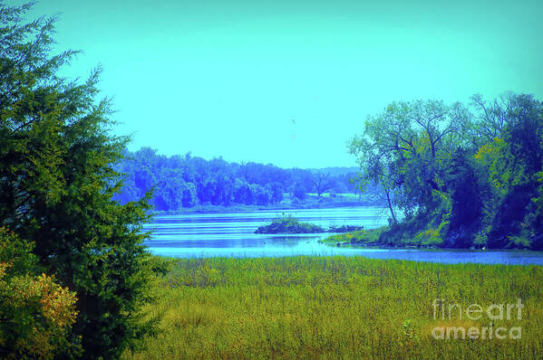 Landscape Art Print featuring the photograph Red River Oklahoma side by Diana Mary Sharpton
