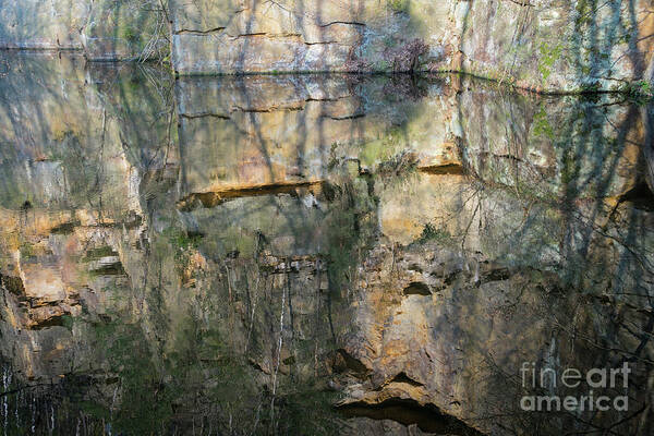 Water Art Print featuring the photograph Reflection in the quarry 3 by Adriana Mueller