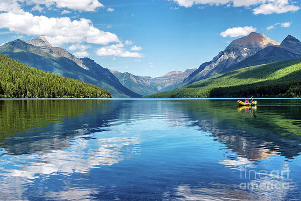 Reflection Art Print featuring the photograph Reflection on Bowman Lake by Tom Watkins PVminer pixs