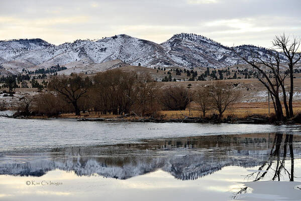 Snow Art Print featuring the photograph Reflections In Icy Waters by Kae Cheatham