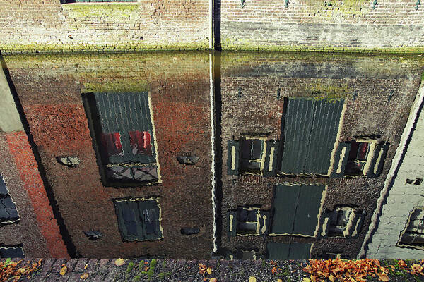 Warehouse Art Print featuring the photograph Reflections of the Past by Maria Meester