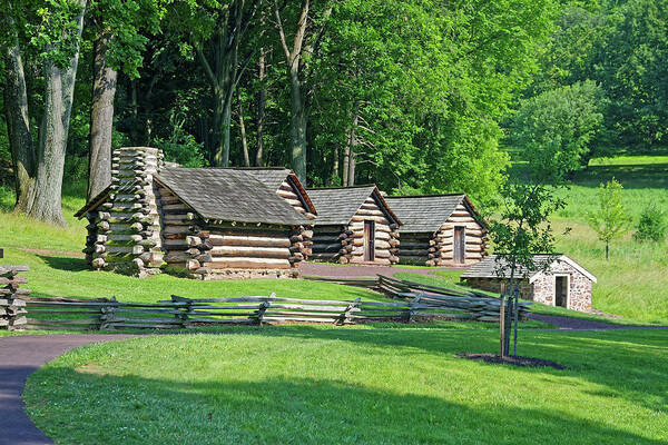 Revolutionary War Soldiers' Huts Art Print featuring the photograph Revolutionary War Soldiers Huts by Sally Weigand