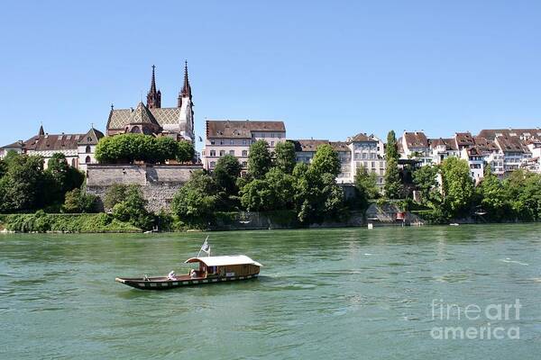 Ferry Art Print featuring the photograph Rhine Ferry by Flavia Westerwelle