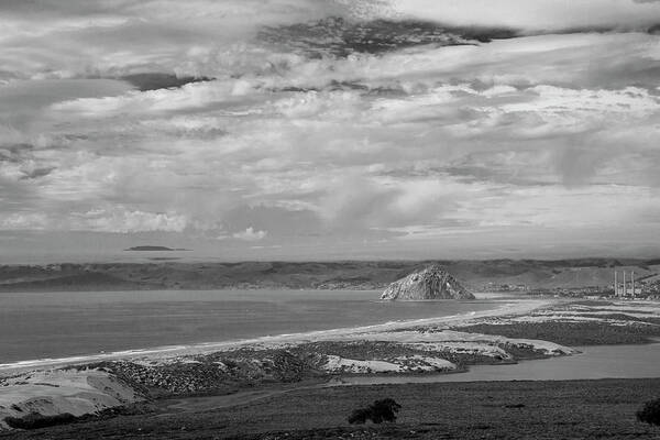 Creative Black And White Art Print featuring the photograph Rock on the Horizon by Gina Cinardo