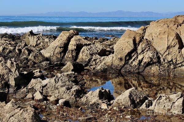 Palos Verdes Art Print featuring the photograph Rocks, Waves and Tide Pools by Katherine Erickson