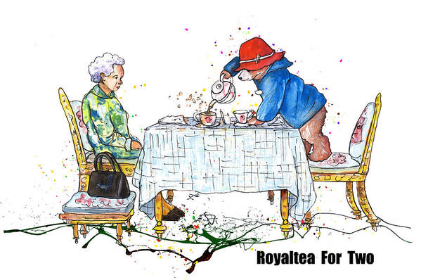 Paddington Art Print featuring the painting Royaltea For Two by Miki De Goodaboom