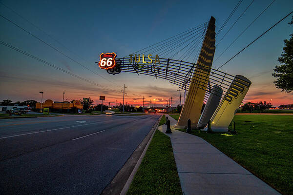 66 Art Print featuring the photograph Route 66 Tulsa by Andy Crawford