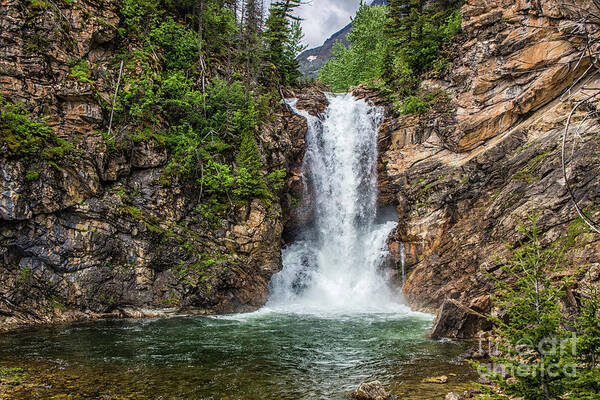 Waterfalls Art Print featuring the photograph Running Eagle Falls by Kathy McClure