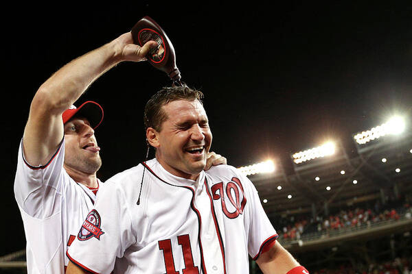 People Art Print featuring the photograph Ryan Zimmerman and Max Scherzer by Patrick Smith