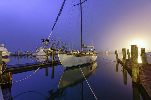 Sailboat Art Print featuring the photograph Sailboat Blues by Christopher Rice