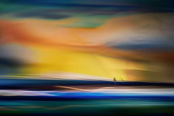 Pacific Art Group Art Print featuring the photograph Sailing Into the Sun by Ursula Abresch