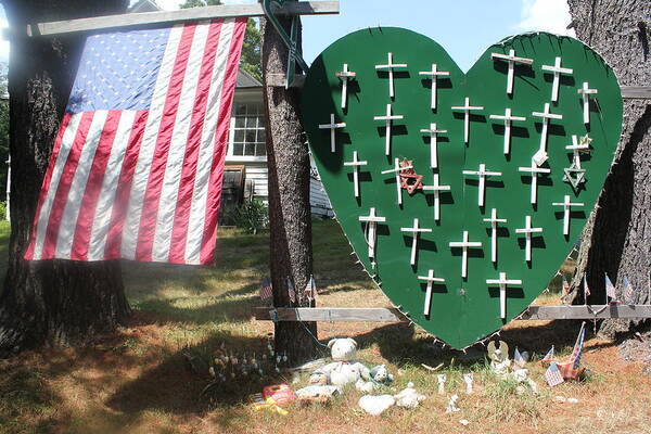 Shadow Art Print featuring the photograph Sandy Hook Elementary Memorial by Photo by Laura Kalcheff