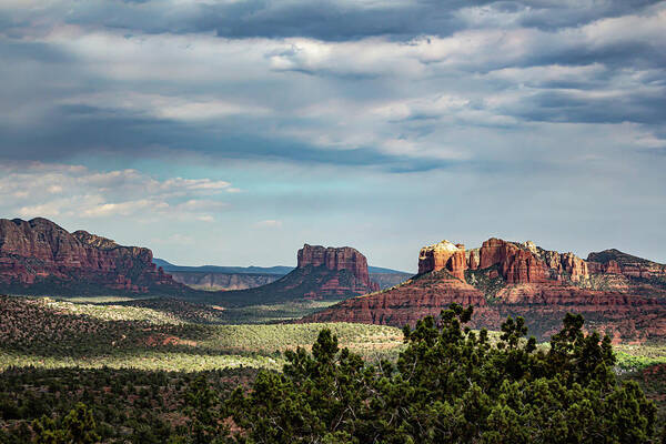 Arizona Art Print featuring the photograph Sedona View at Sunset by Cindy Robinson