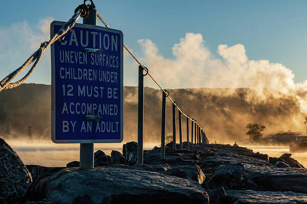 Landscape Art Print featuring the photograph Seneca Lake Rock Jetty by Chad Dikun