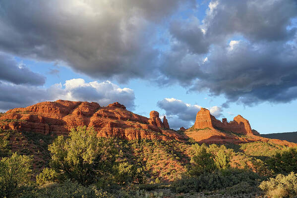 Sedona Art Print featuring the photograph Shadows and Spires by Leda Robertson
