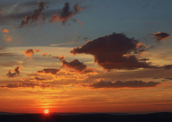 Shenandoah. Shenandoah National Park Art Print featuring the photograph Shenandoah Sunset by Art Cole