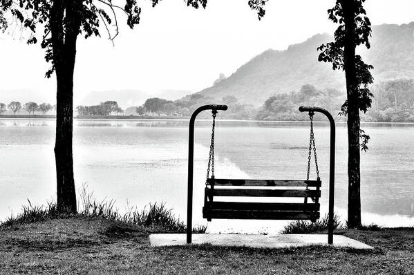 Lake Winona Art Print featuring the photograph Sit With Me by Susie Loechler
