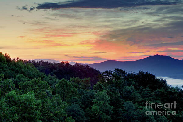 Smoky Mountains Art Print featuring the photograph Smoky Mountain Sunrise 3 by Phil Perkins