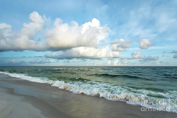 Smooth Art Print featuring the photograph Smooth Waves on the Gulf of Mexico by Beachtown Views