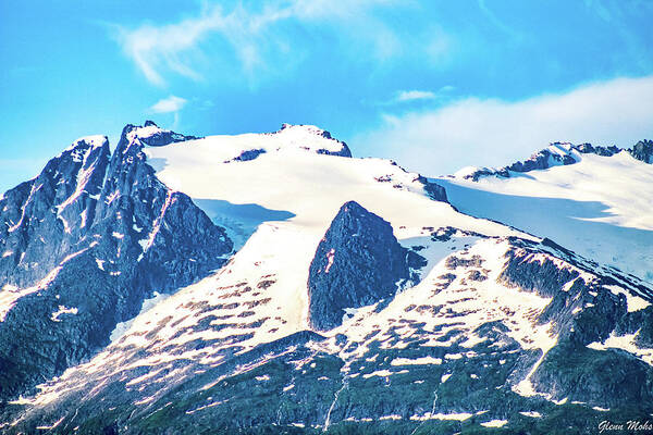 Snow Capped Art Print featuring the photograph Snow Capped by GLENN Mohs