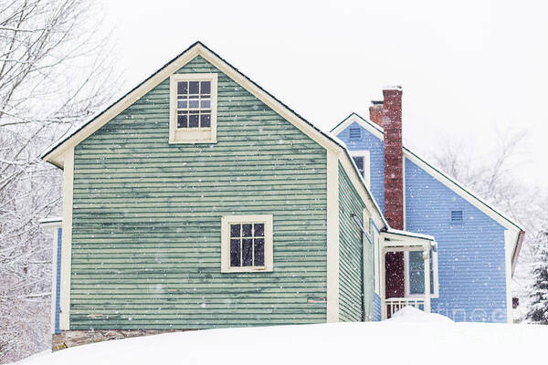 Snow Art Print featuring the photograph Snow Storm Rural New Hampshire by Edward Fielding