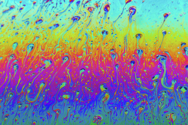 Bubble Art Print featuring the photograph Soap Bubble Air Molecules by SR Green