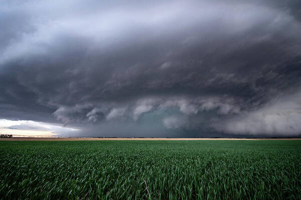 Mesocyclone Art Print featuring the photograph Spaceship Storm by Wesley Aston