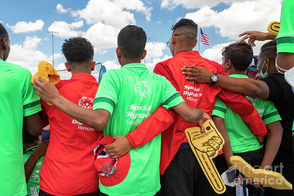 Special Olympics Art Print featuring the photograph Special Olympics Soccer Teams by Jim West