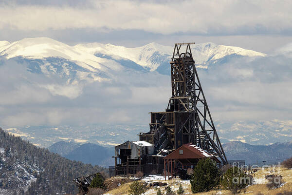 Sangre De Cristo Art Print featuring the photograph Spring Snowstorm on the Mines by Steven Krull