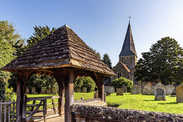 Buildings Art Print featuring the photograph St James, Shere by Shirley Mitchell
