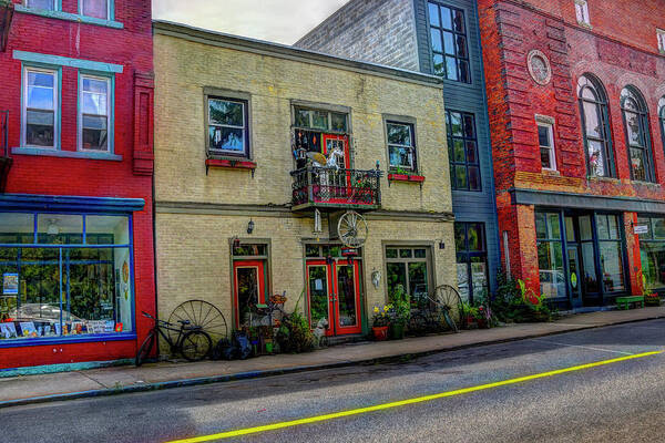 Store Art Print featuring the photograph Store front in small town by Dan Friend