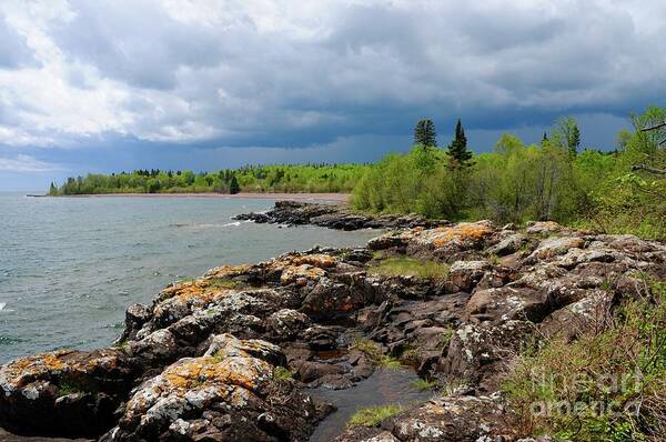 Lake Superior Art Print featuring the photograph Storm Incoming over Superior by Sandra Updyke