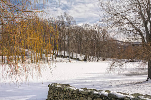 Sculpture Art Print featuring the photograph Storm King Wall In Winter by Angelo Marcialis