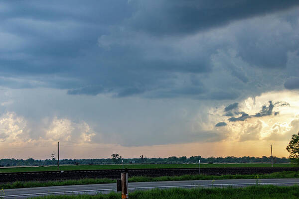 Nebraskasc Art Print featuring the photograph Strong Storms in South Central Nebraska 004 by NebraskaSC