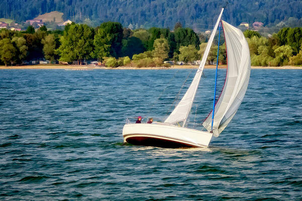 Sailboat Art Print featuring the photograph Summertime on the lake by Tatiana Travelways