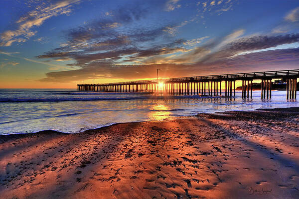Landcape Art Print featuring the photograph Sunrays Through The Pier by Beth Sargent