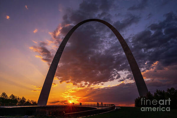 Gateway Arch Art Print featuring the photograph Sunrise at the Gateway Arch by Rich Cruse