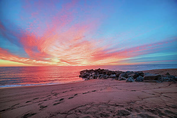 Newburyport Art Print featuring the photograph Sunrise on Plum Island Newburyport MA by Toby McGuire