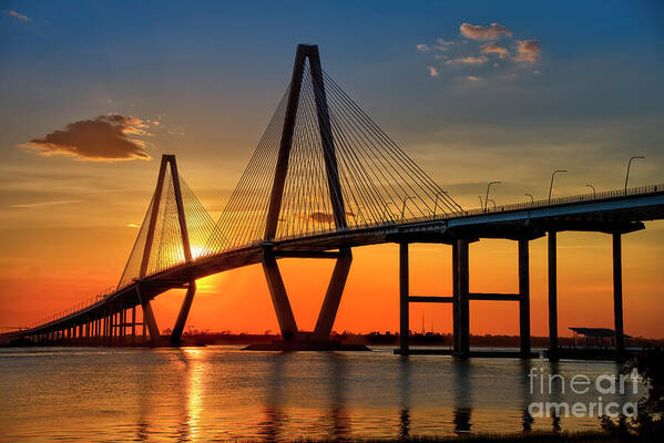 Sunset Art Print featuring the photograph Sunset at Charleston by Shelia Hunt